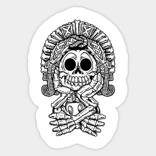 Adorable Aztec Death God Sticker